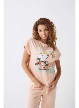 Snoopy short-sleeved pajamas 