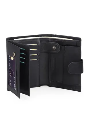 Men's Wallets Multifunctional RFID Blocking Leather Wallet Credit Card Trifold Compact for Men with ID Window Coin Pocket 