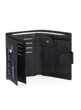 Men's Wallets Multifunctional RFID Blocking Leather Wallet Credit Card Trifold Compact Wallets for Men with ID Window Coin Pocket 