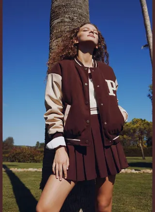 Woman Regular Fit Bomber Outer Wear Jacket