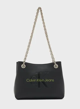 Sculpted Monogram Detailed  Crossbody