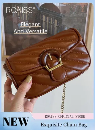 Women Shoulder Handbags White Crossbody Purse PU Leather Crossbody Bags for Women Quilted Crossbody Bag Women Leather Flap Chain Shoulder Mini Bags 
