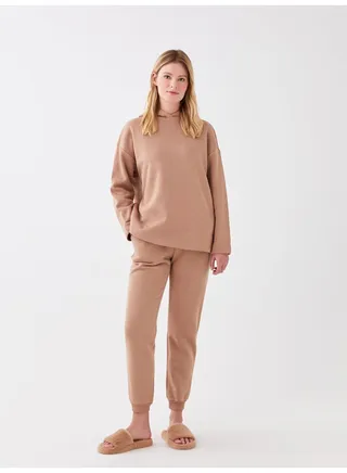 Women's Elastic Waist Plain Jogger Pajama Bottom 