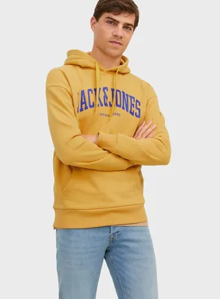 Text Print Hoodie 