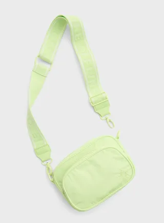 Logo Print Zip Detail  Crossbody