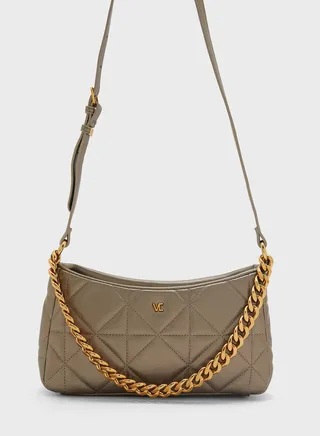 Logo Detailed Zip Over Crossbody
