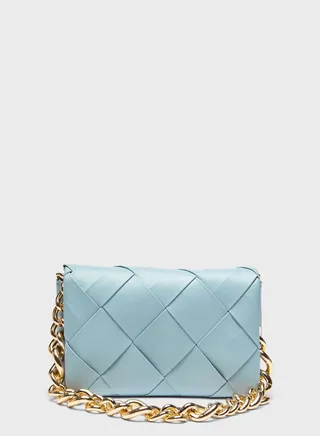 Chain Detail Flap Over Crossbody