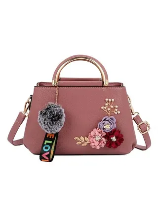 Goolsky Unique Accent Crossbody Bag Pink 