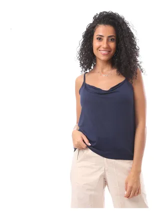 Chest Scrunch With Straps Knitted Viscose Pyjama Top 