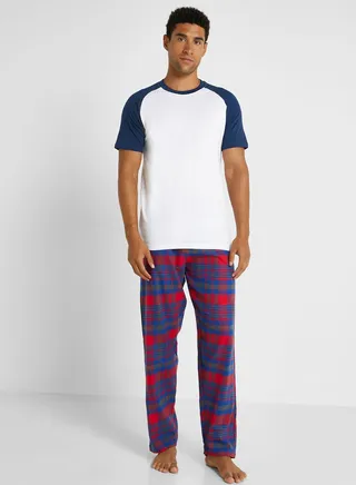 Check Bottom Nightwear Set 