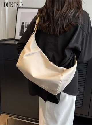 Women's Shoulder Tote Bag Canvas Handbag For Women Large Capacity Crossbody Bag Fashionable Travel Messenger Shoulder Bag For Ladies Girls College Students 