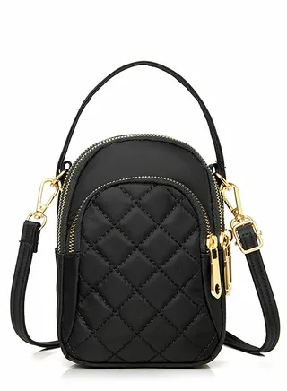 Cell Phone Purse, Quilted Crossbody Bag for Women Girls Cell Phone Handbag Smartphone Designer Phone Pouch with Shoulder Bags Cute Crossbody Purse Wallet 