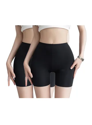 2 Pieces Women Slip Shorts Anti Chafing Boxer Briefs Smooth Long Leg Boyshorts Panties For Under Dresses 