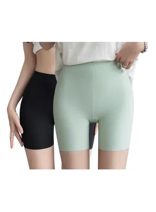 2 Pieces Women Slip Shorts Anti chafing Boxer Briefs Smooth Long Leg Boyshorts Panties For Under Dresses 