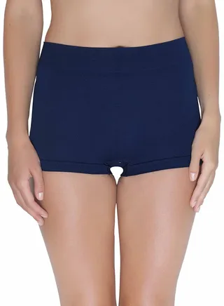 Women's Seamless No Show, No Pinch, No Panty Lines Boyshort Panty Blue 