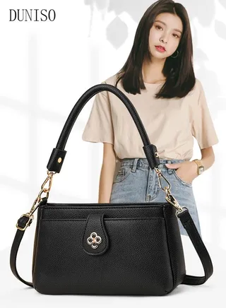 Fashionable Handbag for Women Crossbody Leather Satchel Top Handle Shoulder Bags Underarm Bag with Adjustable Strap for Work Travel 