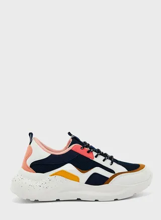 Colourblock Speackled Sole Sneaker