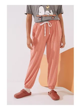 Snoopy cotton jogger pants 