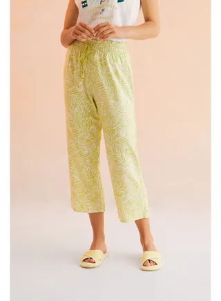 Long printed Capri pants 