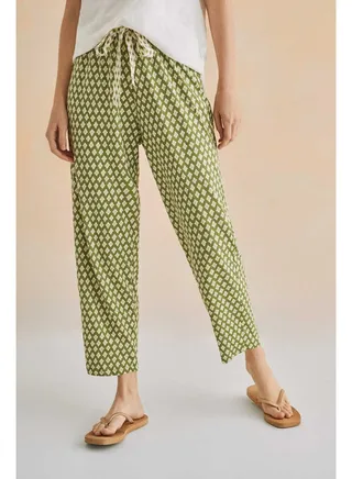 Printed carrot long trousers 