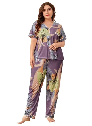 women's summer pajama set ( big size ) 