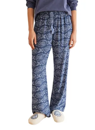 Paisley printed long pants fluid cotton 