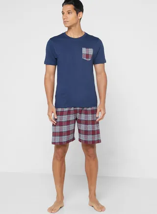 Check Shorts Nightwear Set 