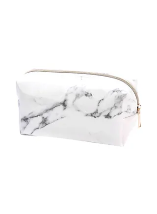 Cute Marble Pattern Pencil Case White 