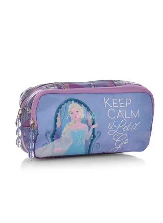 Disney Frozen Keep Calm & Let it Go Pencil Case 2 Compartment 