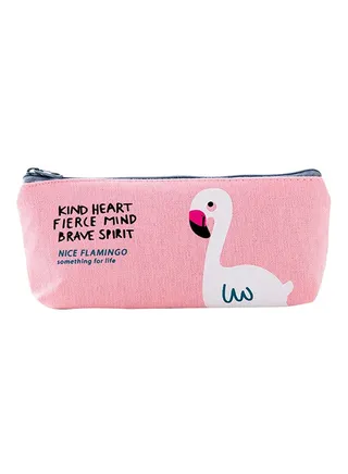 Lovely Flamingo Pencil Pouch Pink 