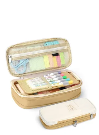 Pencil Case Expandable Pen Bag Big Capacity Storage with Zipper Large Pencil Pouch Stationery for School Supplies 