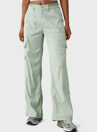 High Waist Wide Cargo Pants 