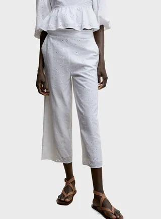 Openwork High Waist Pants 