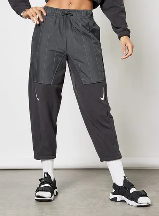 Sportswear Swoosh Curve Plush Trousers Black 
