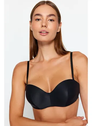 Black Push-Up Full Cap Balconette Bra THMAW21SU0059 