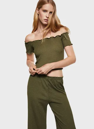 Textured Knitted Pants 