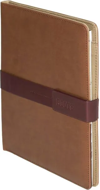 Roots Roots (rq10 Pf-16 T) Slim Portfolio with Magnetic Tab - Brown