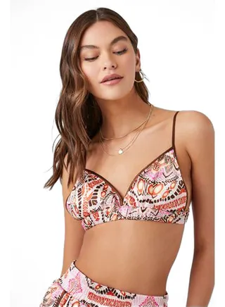 Geo Print Triangle Bralette 