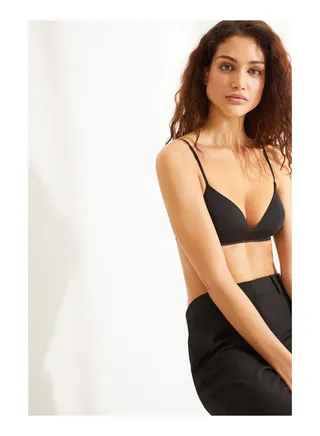Non-Wi Triangle Padding Bra Black 