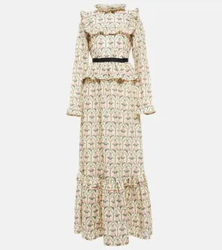 Sesamo floral linen maxi dress