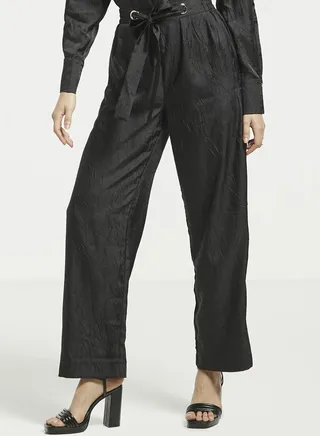 Tie Detail High Waist Pants
