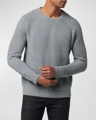 Men's Shaker Stitch Wool-Blend Sweater