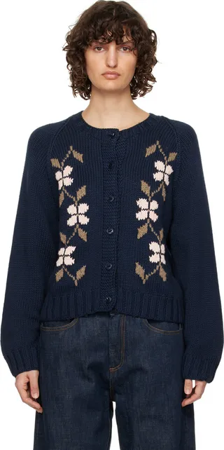 YMC Navy Atomic Cardigan