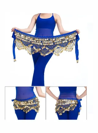 Belly Dance Waist Chain Blue 