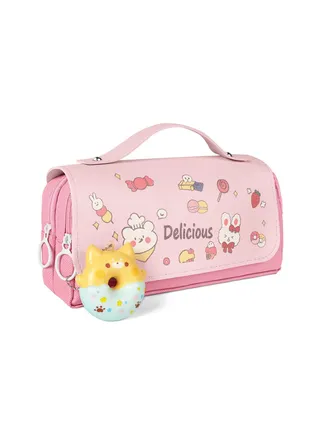Large Pencil Case Big Capacity Pencil Pen Organizer Bag Multi Compartments Office Stationery Makeup Bag Stress Release Pencil Case Storage Organizer 