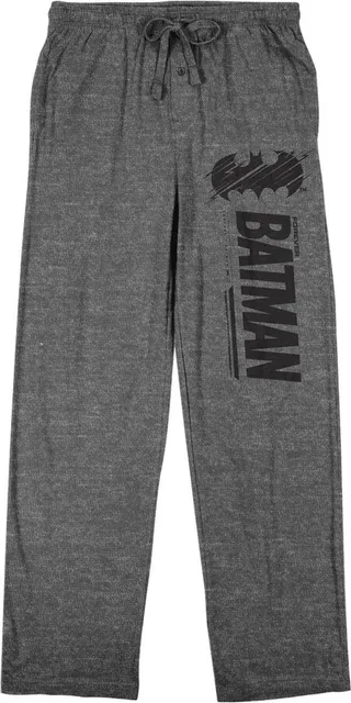 Batman Forever Title Logo Men’s Charcoal Drawstring Sleep Pants-XL