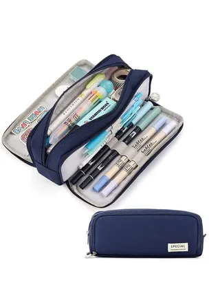 Big Capacity Pencil Pen Case, Office College School Large Storage High Bag Pouch Holder Box Organizer Light 