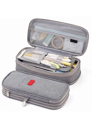Large Capacity Pencil Case Cosmetic Bag Large Capacity Storage Bag With Zipper Suitable For School Office 