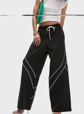 High Waist Drawstring Pants 