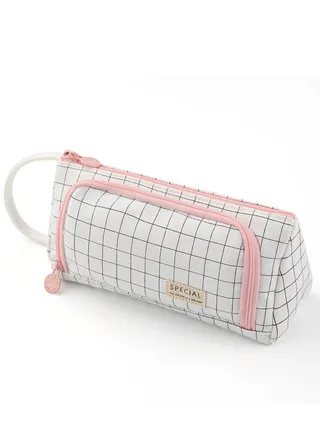 Stationery Bag Holder Canvas Storage Pouch Marker Pen Pencil Case For Middle High School Office College Student 